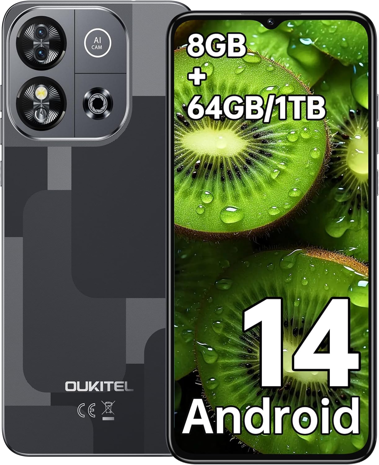Amazon.com: OUKITEL Rugged Android 14 Phone, 64GB ROM + 128GB
